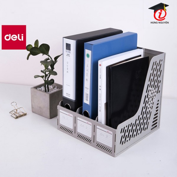 Giá tài liệu 3 ngăn nhựa (Magazine Holder) 9845 (Deli)